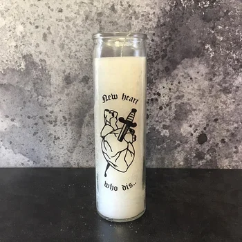 hot sale prayer altar candle in glass 7 day guardian angel religious candle