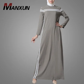 Muslim Cool Girls Straight Fit Sportswear Abaya Islamic Clothing Muslim Turkish Women Dress Dubai Kebaya Jersey Kaftan Dress