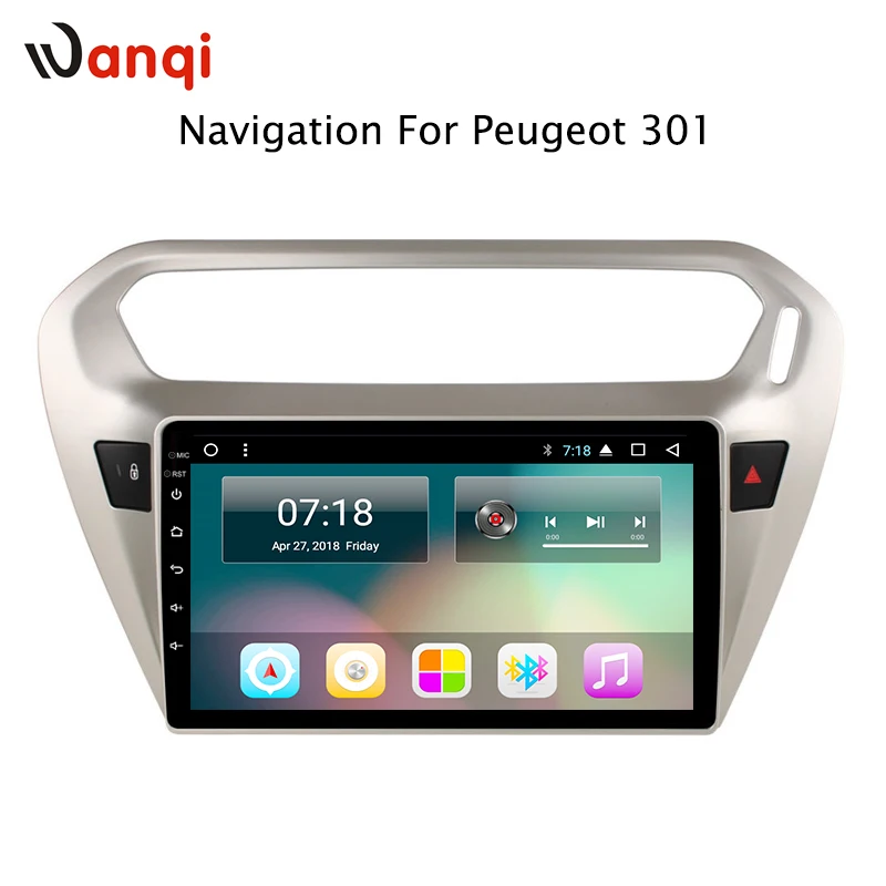 9 дюймов андроид 8.1 автомобиль мультимедиа gps навигации система для peugeot 301 citroen elysee 2014 встроенный wifi блютуз