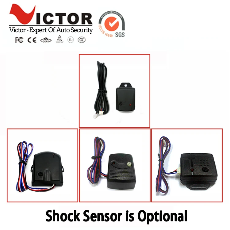 Auto Car Alarm Canbus with Power Window Output Car Alarm for European Market