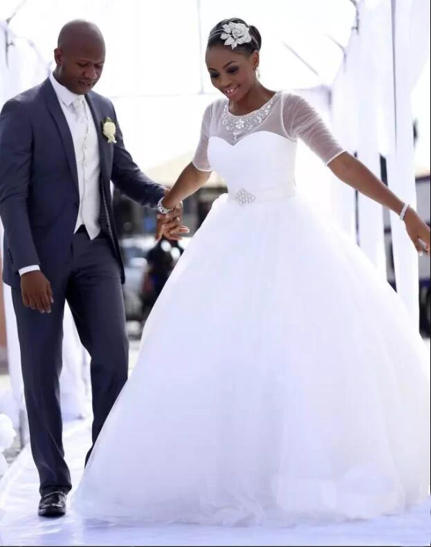 XL XXL XXL XXL Plus Size Bridal Ball Traditional African Wedding Dresses for Fat Girl