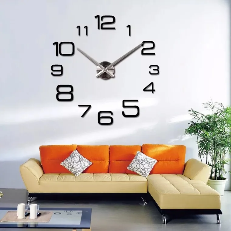 Orologio da parete creativo per teiera con tazza di caffè Orologio da parete a forma di bollore in acrilico 3D per la decorazione del soggiorno, della cucina di casa, dell'ufficio