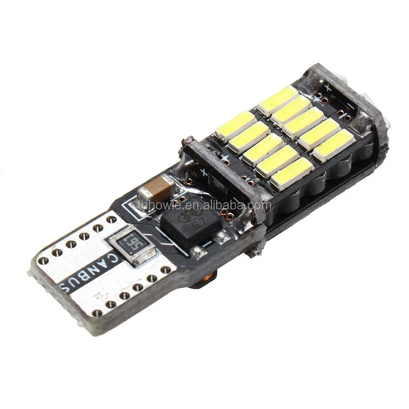 T10 Socket 194 Led W5w Car Interior Light 26 SMD 4014 Pure White Auto Reading Lamp Canbus No Error 12V Car Light Accessories