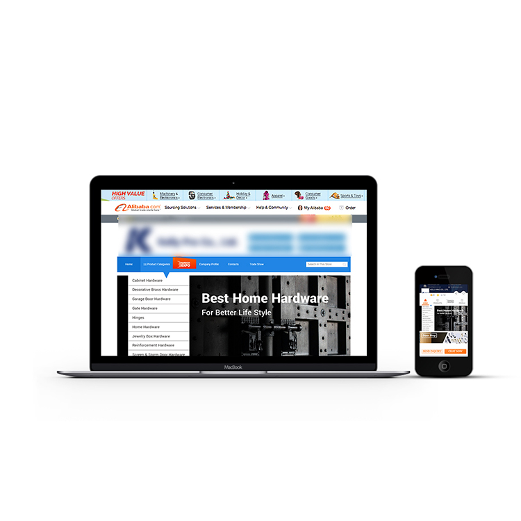 Дизайн веб-страниц Alibaba Mini