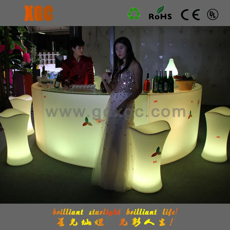 
Colorful LED Bar counter,light up curved bar counter,bar furniture lounge 