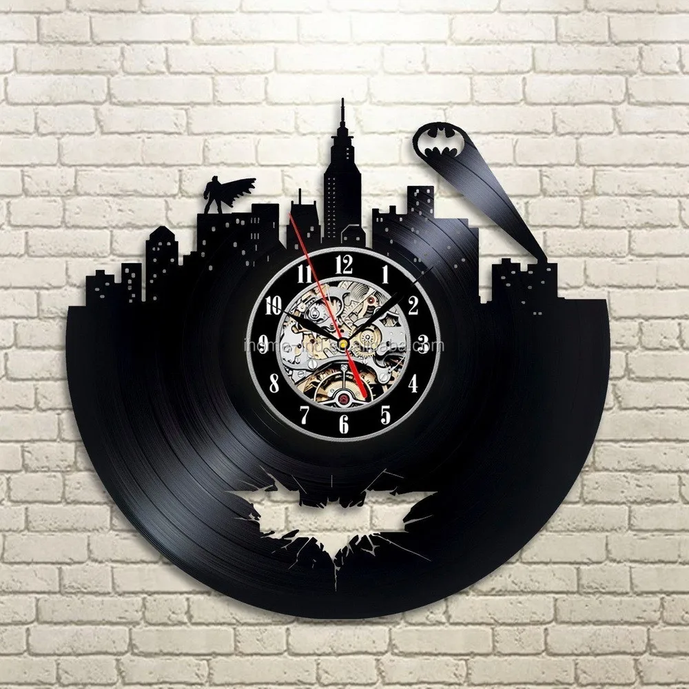 Reloj de pared con discos de vinilo para decoración del hogar, reloj de  pared acrílico con temas matemáticos, personalizado