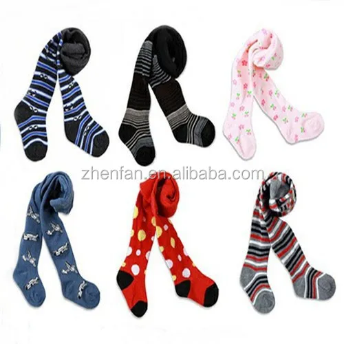 Симпатичные жаккардовые трикотажные детские колготки из 100% хлопка