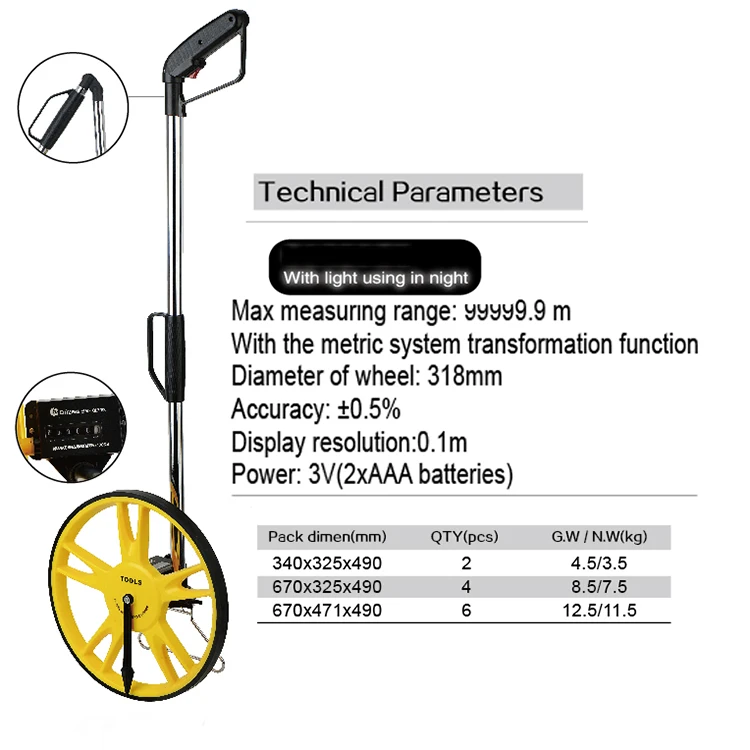 Roller Measuring Meter Wheel Mini Distance