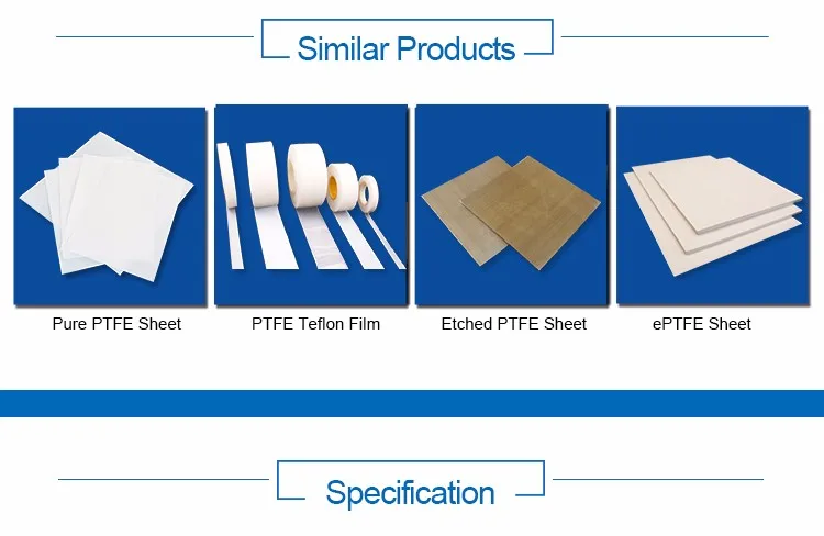 White Pure PTFE Molded Sheet 0.1mm Teflon Cutting Board