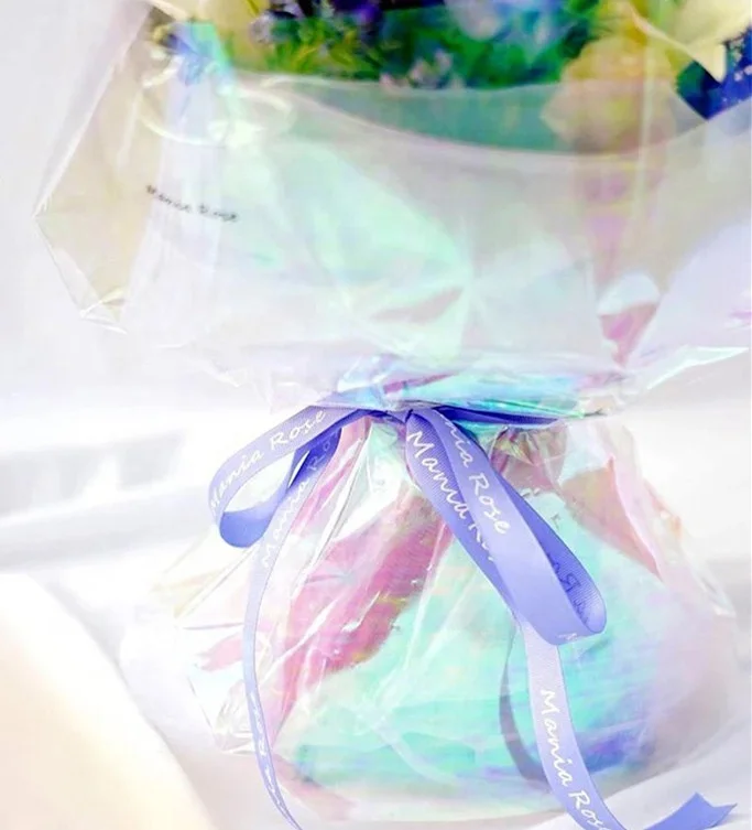 Dichroic Iridescent Film Rainbow Laminating Packaging Film for New Year Gift Wrapping and Fairy Decoration