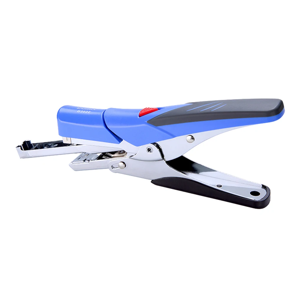 Comix Durable Metal Surface Quick Load Blue Gray Plier Stapler