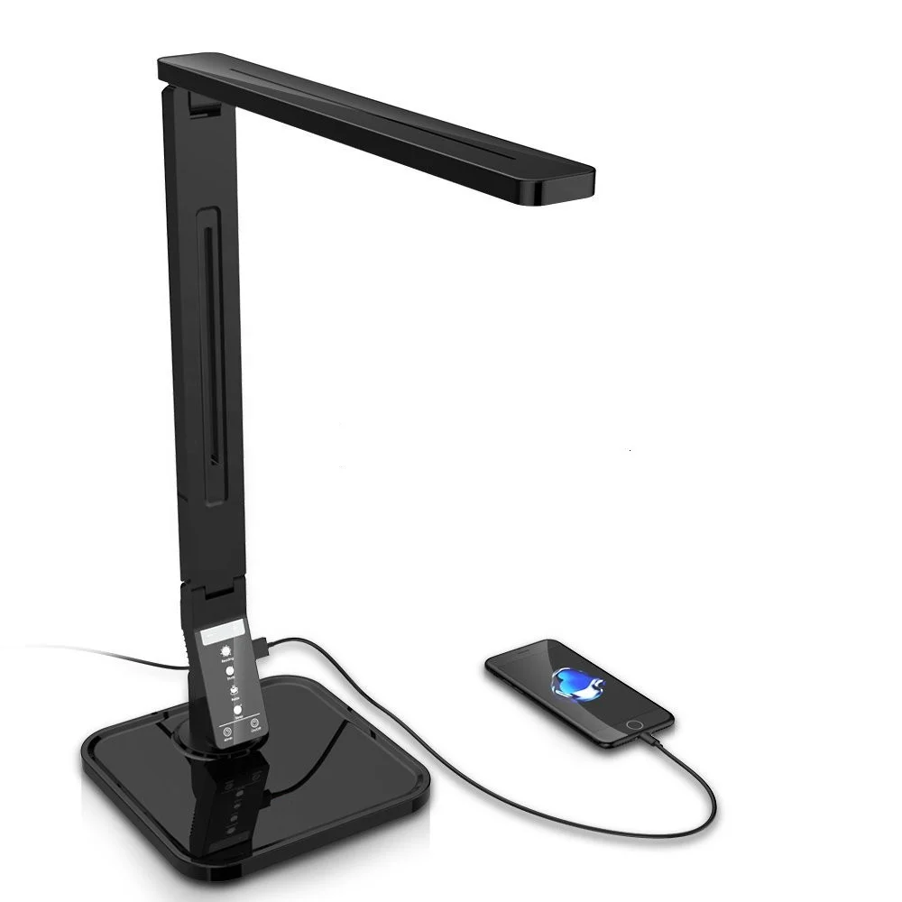 High grade smart modern led desk lamp with usb charging port