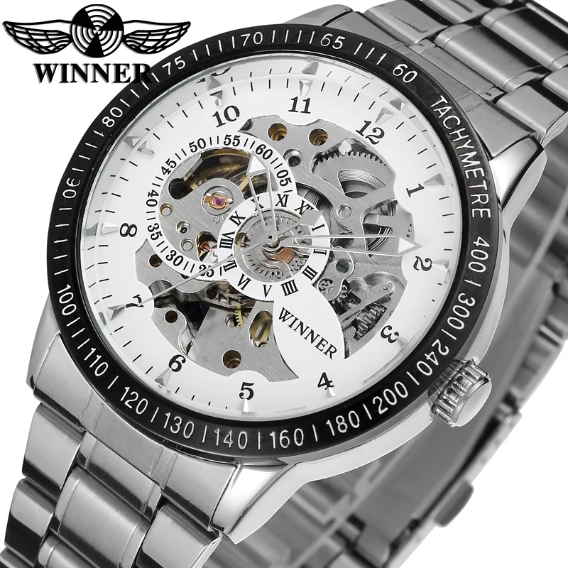 T-winner Automatic Skeleton Steel Men's Watch
