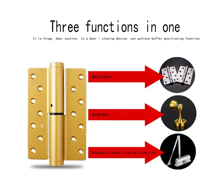 Heavy Duty 6 Inches Automatic Soft Hydraulic Flag Door Hinge With Soft