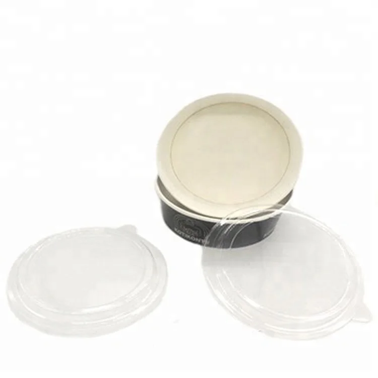 Одноразовая Черная бумажная Салатница, коробки для быстрого питания