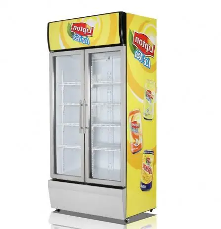 Коммерческий вертикальный холодильник 535L для напитков, витрины для супермаркета, дисплей для напитков, холодильник и морозильник, вертикальный холодильник со стеклянной дверью