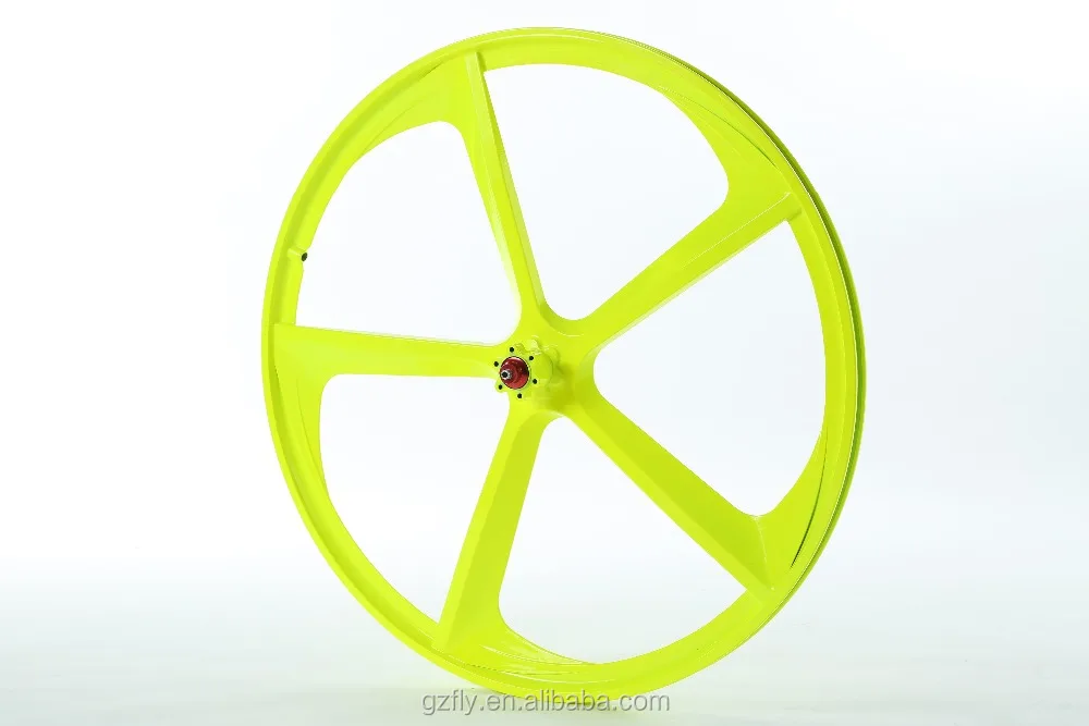 NEWEST ARRIVAL MAGNESIUM 5 SPOKE FIXIE GEAR and SINGLE SPEED WITH FLIP FLOP HUB BIKE RIM WHEEL 700C
