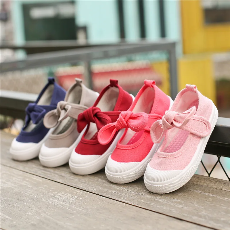 canvas bow shoes