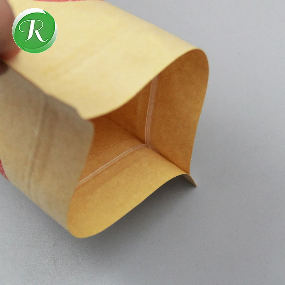 Custom Printed Banana Chips Packaging Kraft Paper Bag
