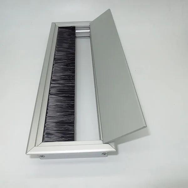 Hardware Furniture Fittings Computer Office Desk Aluminum Alloy Buffer Wire Box Wire Hole Cover Rectangular Perforated Box