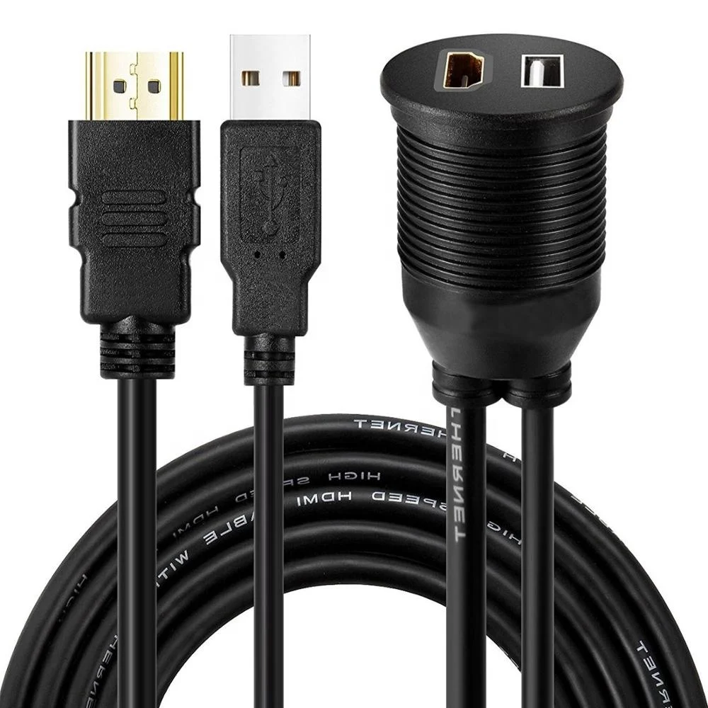 
 Удлинительный кабель для автомобильной приборной панели лодки приборной панели USB 2,0 и HD MI  