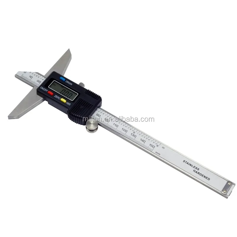 thumbnail image 2 of General Tools Vernier Depth Gauge Caliper - 0-150mm Range, 0.02mm Accuracy, Chrome Plated, With Locking Screw 2 of 9