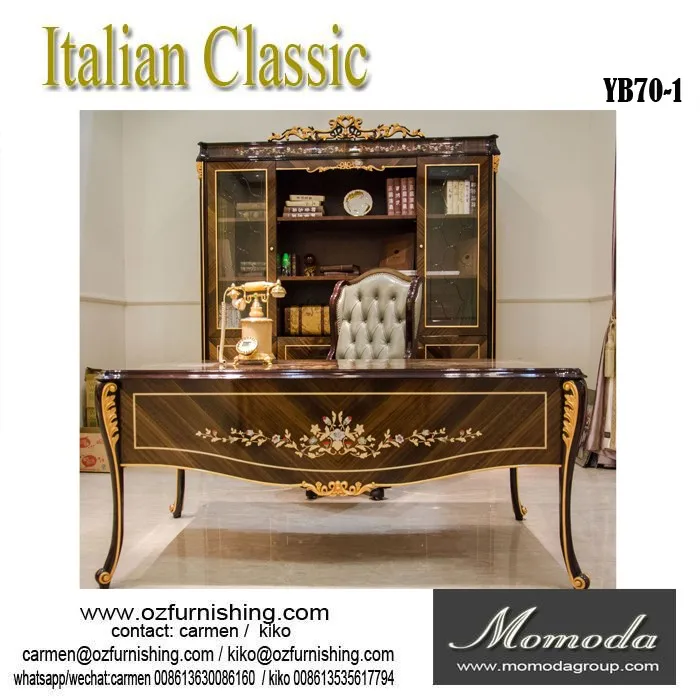 Yb701 Luxury Executive Office Desk,Noble Italian Style Classic Reading