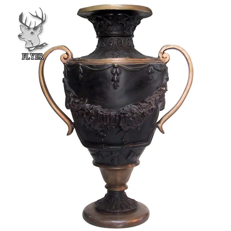 Outdoor Custom Decorative Metal New Design Home Decor Large Antique Brass Vase for Sale