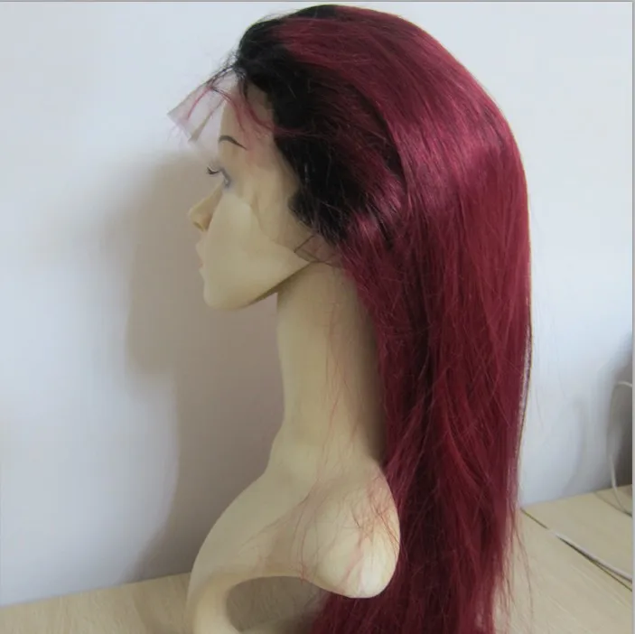 burgundy human hair wig