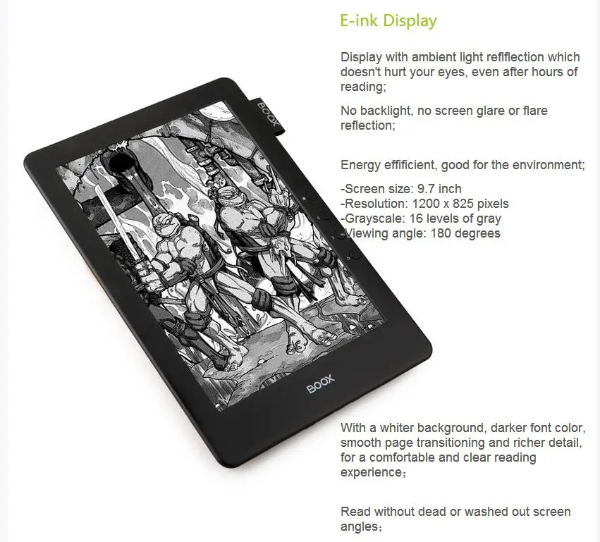 BOOX N96 ML E-Ink Ebook Ereader - 9.7 Inch with Audio