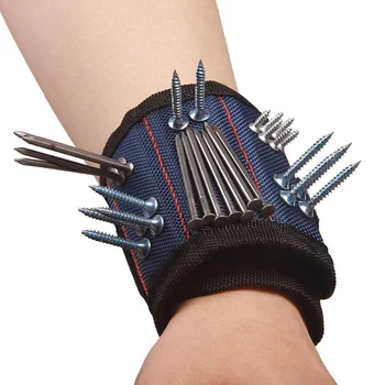 FY fashion Polyester Magnetic Wristband Portable Tool Bag Electrician Wrist Tool Belt Screws Nails Drill Bits Holder Tools