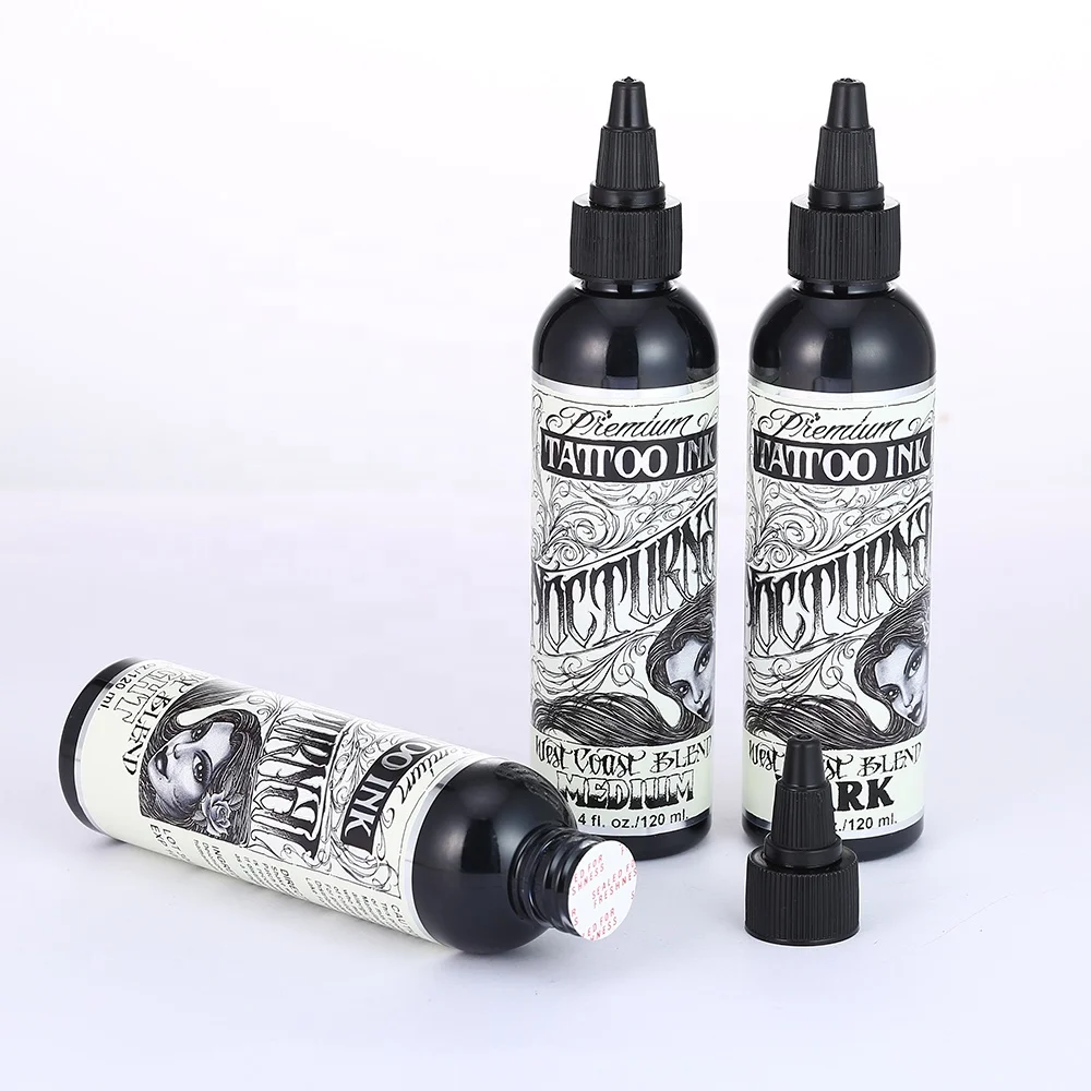 Nocturnal Ink 240ml  Lining and Shading Black  Nordic Tattoo Supplies