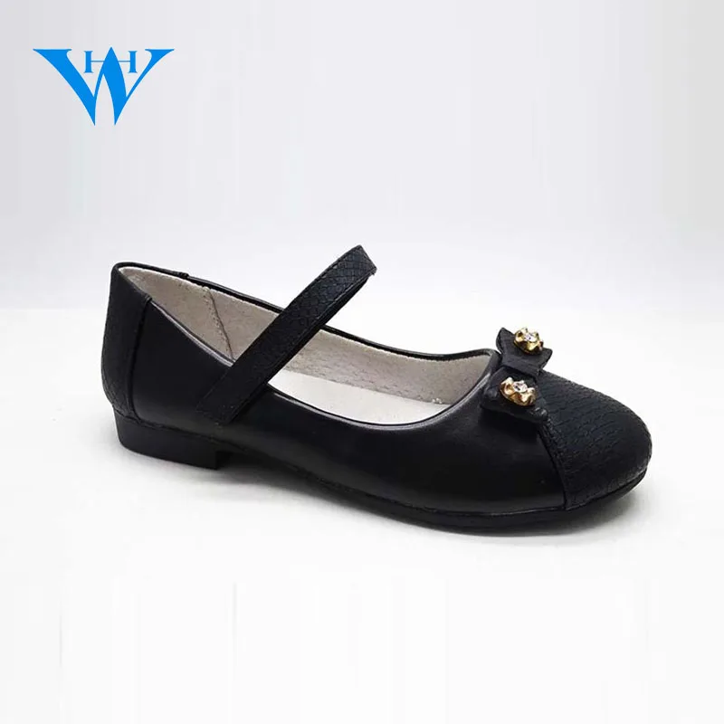 High Quality Black Pu Leather School Shoe Girls Flat Dress Shoe Buy Black Pu Leather High Quality Flat School Shoe High Quality Kids Pu Leather Shoes Flat Dress Shoe School Shoe For Girls