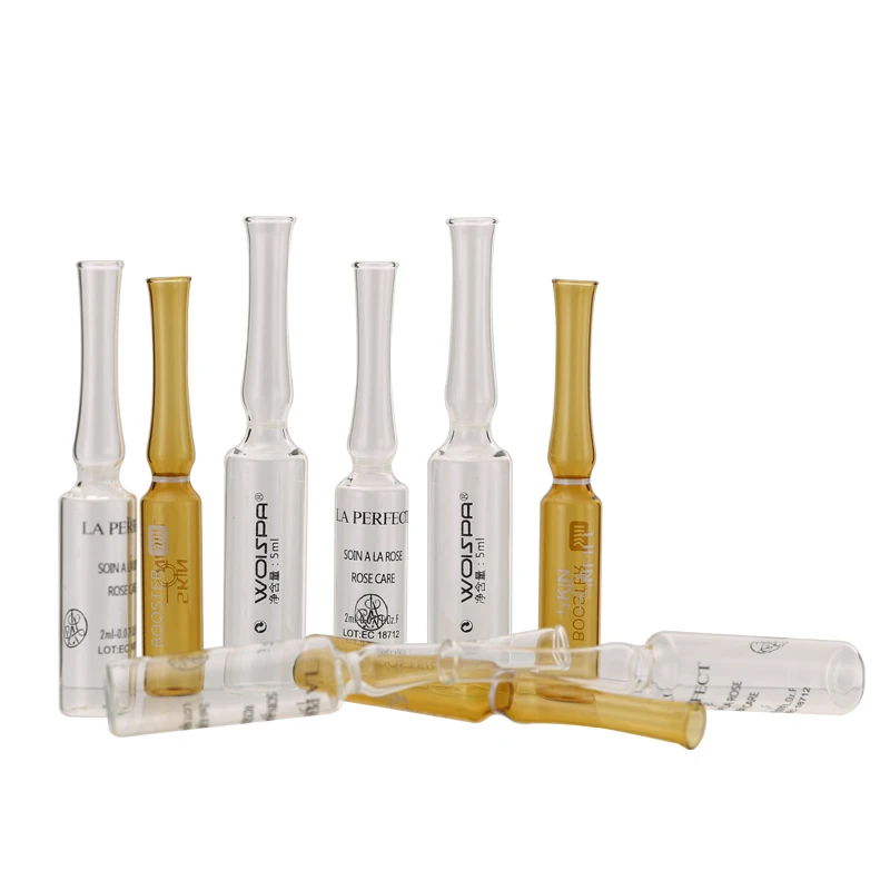 1ml 2ml 5ml 6ml 10ml Empty Mini Ampoule Low Borosilicate Pharmaceutical Cosmetic Skin Care Clear Glass Ampoule Bottle