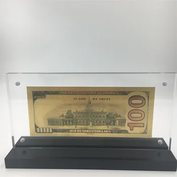 Billet 100 Dollars US dorée à l'or fin - reproduction (Ref260672)