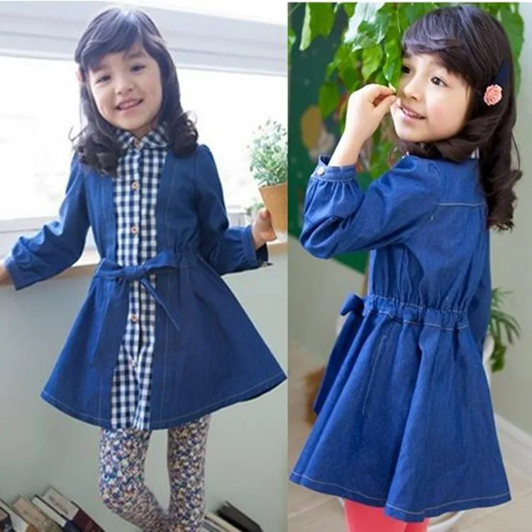 Rok Kasual Desain Renda Denim Dress 
