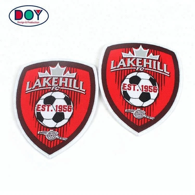Source Badges Maker Iron on Custom Football Club Name Logo Soccer Jersey  Woven Crest Patches for Uniform on m.