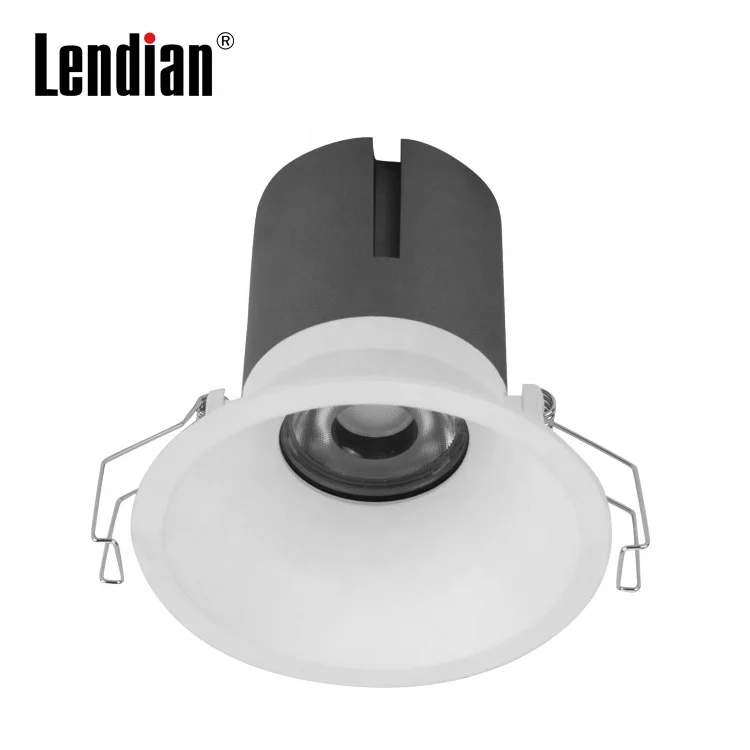 Современный литой алюминиевый точечный плафон 20 Вт Встроенный cri 90 cob антибликовый Светодиодный точечный светильник