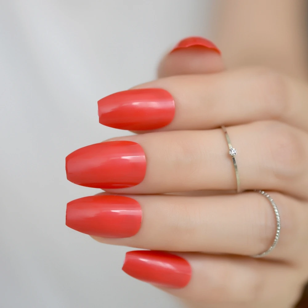 Sexy Red Candy Salon Nails Coffin Design Kit Medium Flat Acrylic False Nail  Tips Easy Diy Lady Finger Manicure Tool 710b - Buy Fake Nail,Girls Manicure  Tools,Full Cover Nail Product on Alibaba.com