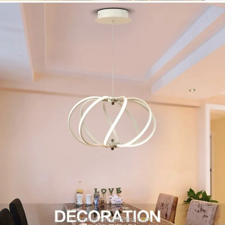 2018 Modern Wireless Remote Control LED Hanging Light Bird Cage Pendant Lamp for Restaurant