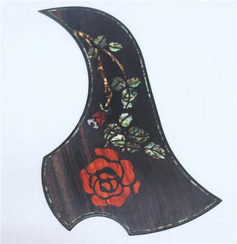 Soild Rosewood Guitar Pickguard With Abalone Shell Line Inlay