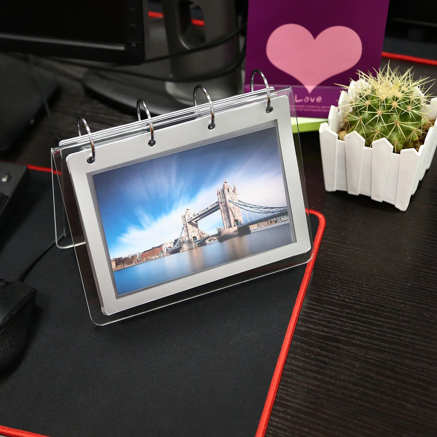 Автономный акриловый Настольный календарь с кольцевой