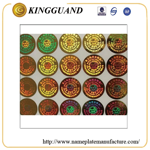 Waterproof Vinyl Holographic Sticker Printing Custom Logo for Makeup Packaging Adhesive Laser Rainbow Hologram Die Cut Sticker