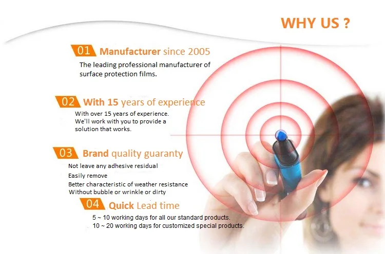 Temporary Automotive Protective Film with 0.07 mm Thickness 1500 mm Width and 100 m Length for Car Paint Protection