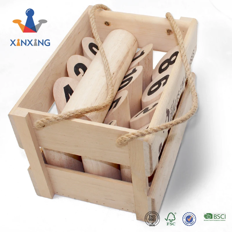 Деревянная коническая игра Kubb с деревянным чехлом для боулинга викингов финска игр на открытом воздухе