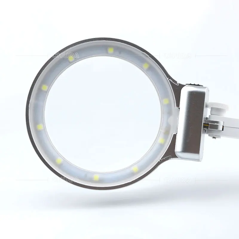 Лупа для часов 75 мм настольная лампа сварочное увеличительное стекло со светодиодной