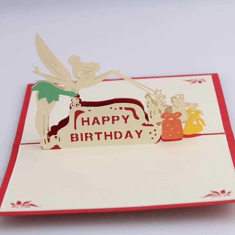 1 Pieces Arbre De Noel Cadeaux 3dlaser Coupe Pop Up Petit Ange Cardsdecoration De Voeux Carddisplay Joyeux Anniversaire Fete Fournitures Buy Anniversaire De Cartes De Voeux Faites A La Main Anniversaire De