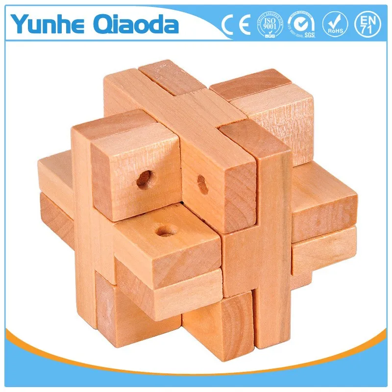 Luban замок IQ интеллектуальная деревянная реклама 3D волшебный куб
