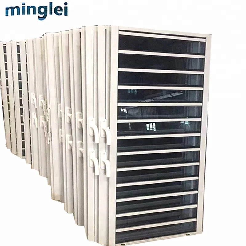 Minglei modern new thin frame aluminum windows anodised aluminium louvre windows