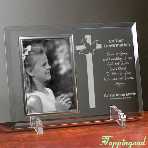 Папа и дочь фоторамка из стекла для подарка на День отца